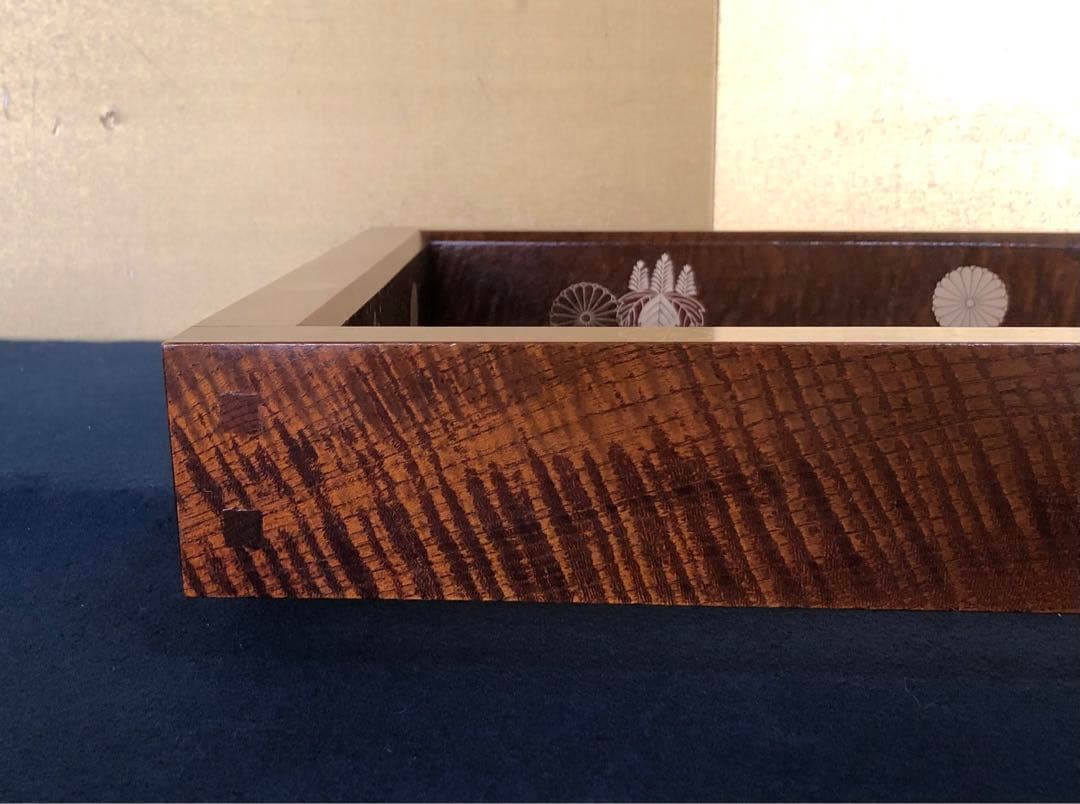 《R》茶道具 吹漆 高台寺蒔絵 炉縁 中村宗悦 共箱 元箱　260202く3