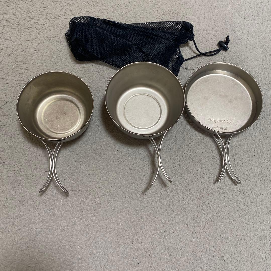  peak チタン製ボウルセット 3個 袋付