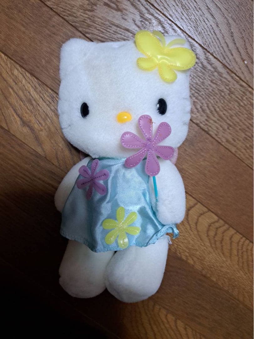 レア　ハローキティ ぬいぐるみ 妖精 2000年　フラワー　花