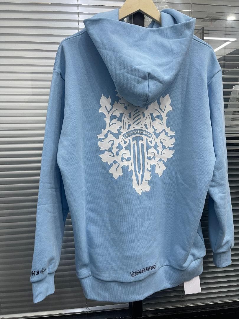 ✨【美品】CHROME HEARTS ブルー パーカー M