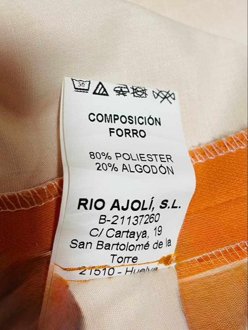 【大きいサイズ】スペイン製　フラメンコ衣装　ドレス オレンジ