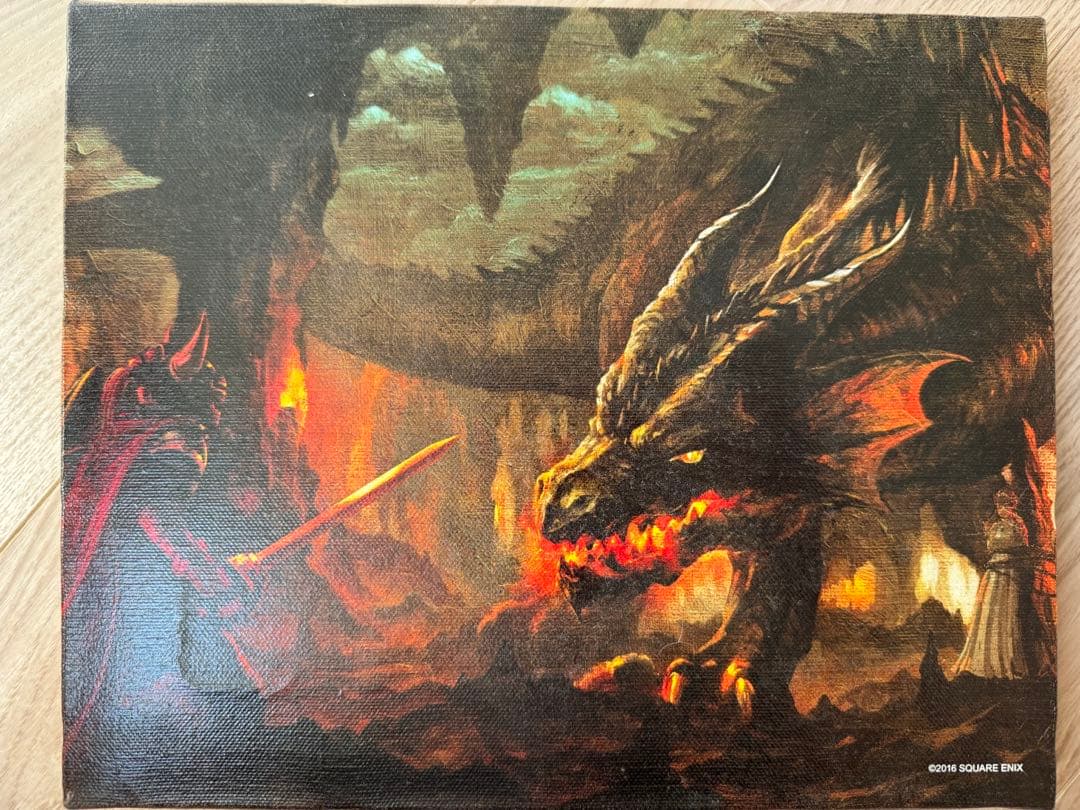 ドラゴンクエストミュージアム キャンバスアートF 「ロトを継ぐ者　竜を退治す」