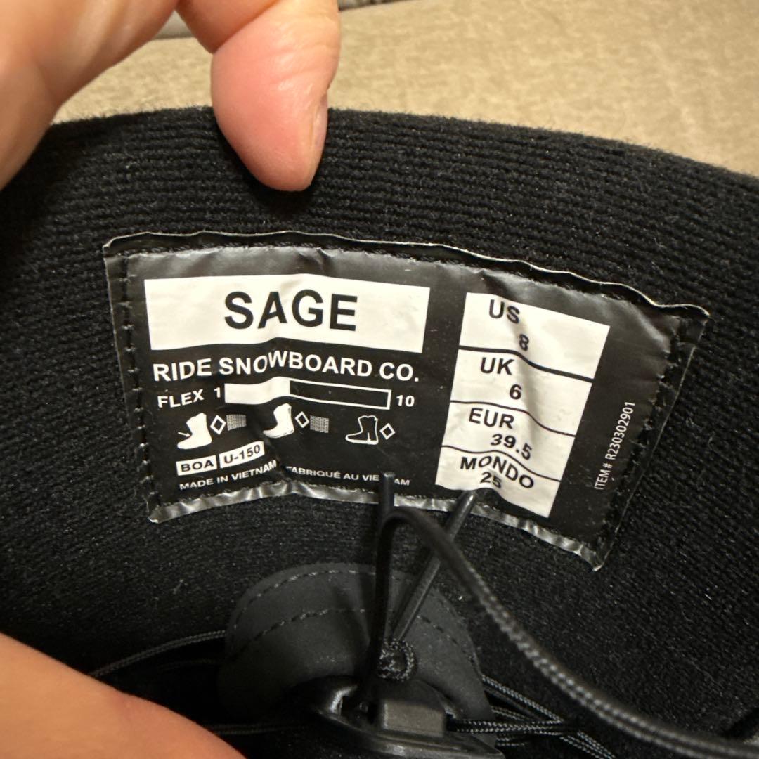 23-24 RIDE SAGE 25.0 スノボブーツ