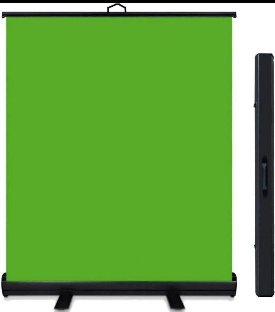 【新品・未使用】自立式グリーンバック 160×200cm／組立不要／配信・撮影