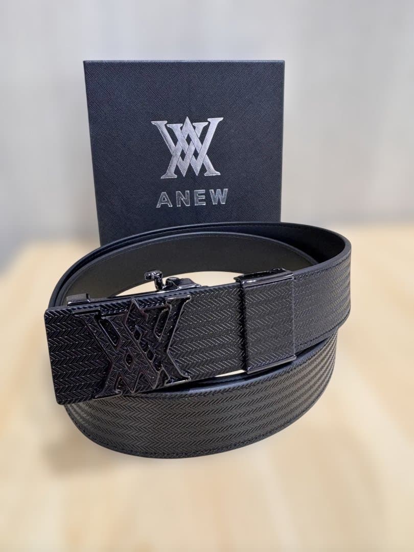 未使用ANEW GOLF メンズ ハーフフェイスホールレスレバーベルトアニュー