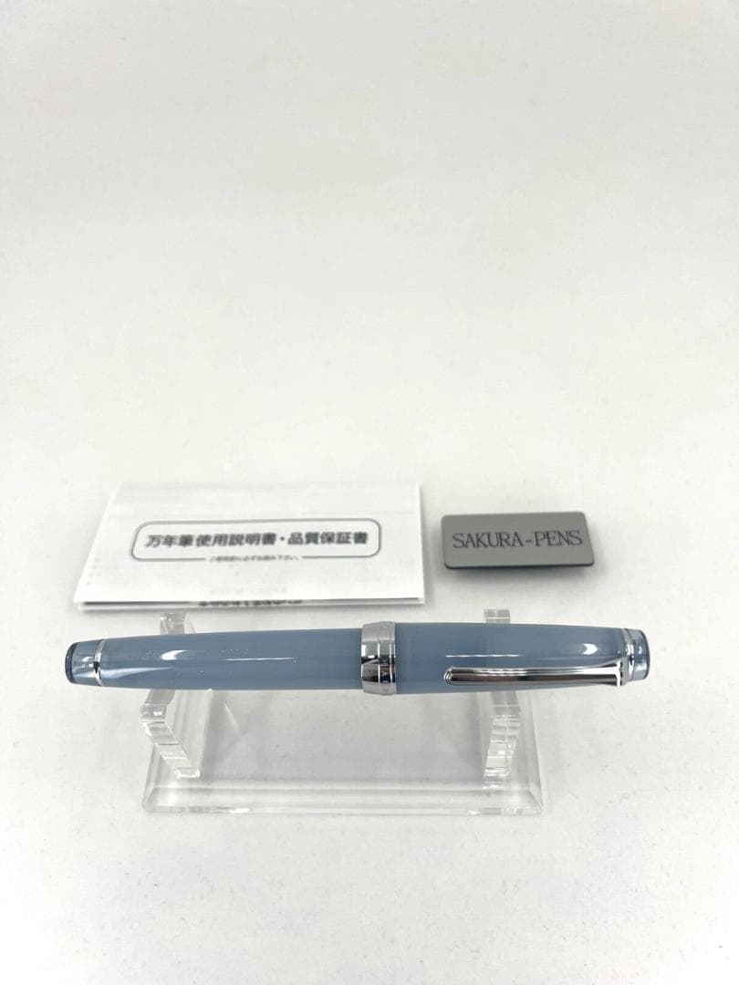 八文字屋 銀山スノーグレー 万年筆 M 中字