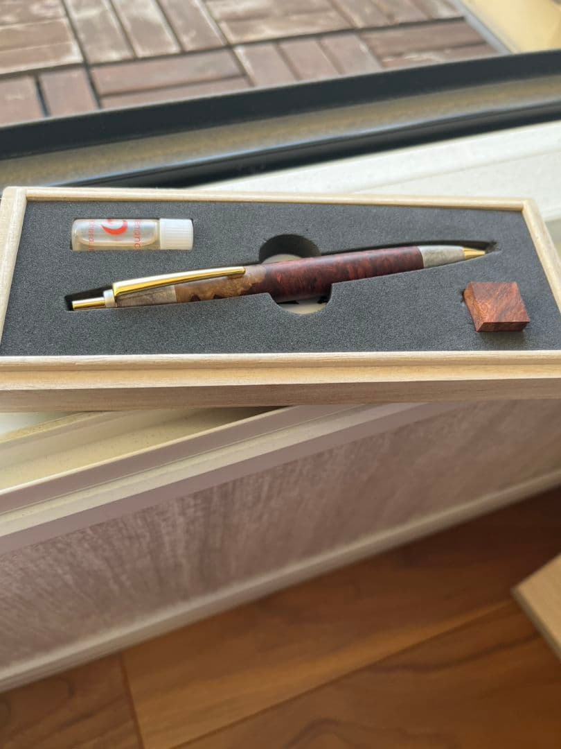 【完全新品未使用】特上花梨瘤源平 斑紋純銀色金具 野原工芸 限定モデル