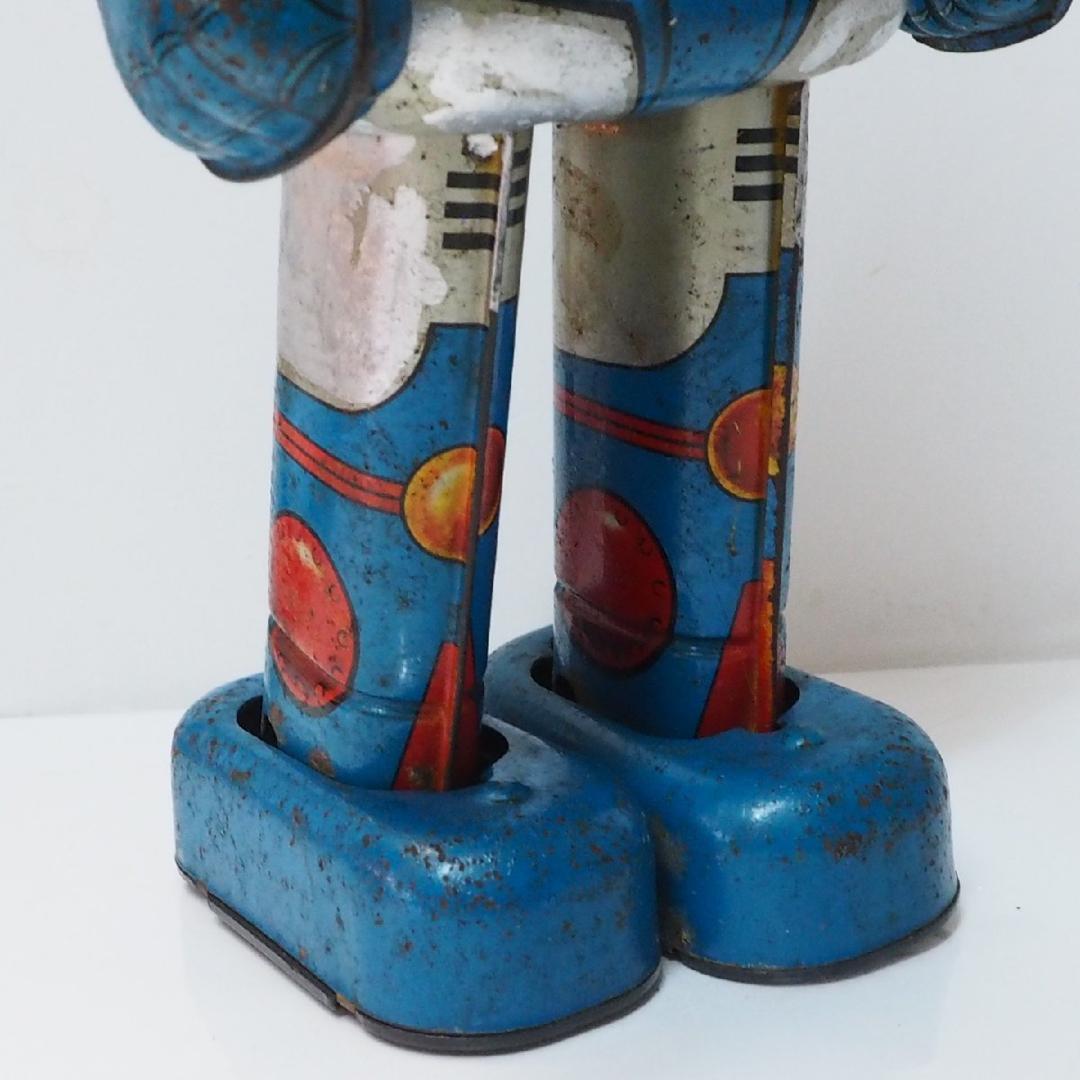 ポピー【コン・バトラーV動作不良 角欠】当時物ブリキ ゼンマイ歩行ロボットTIN