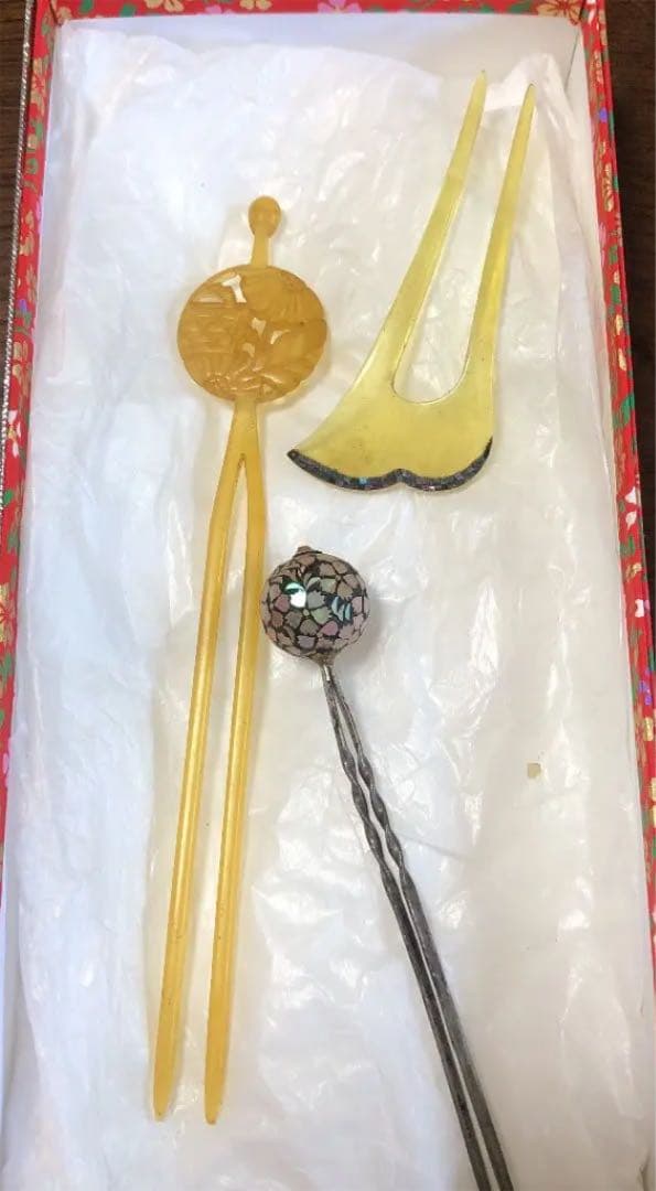 簪２つと櫛