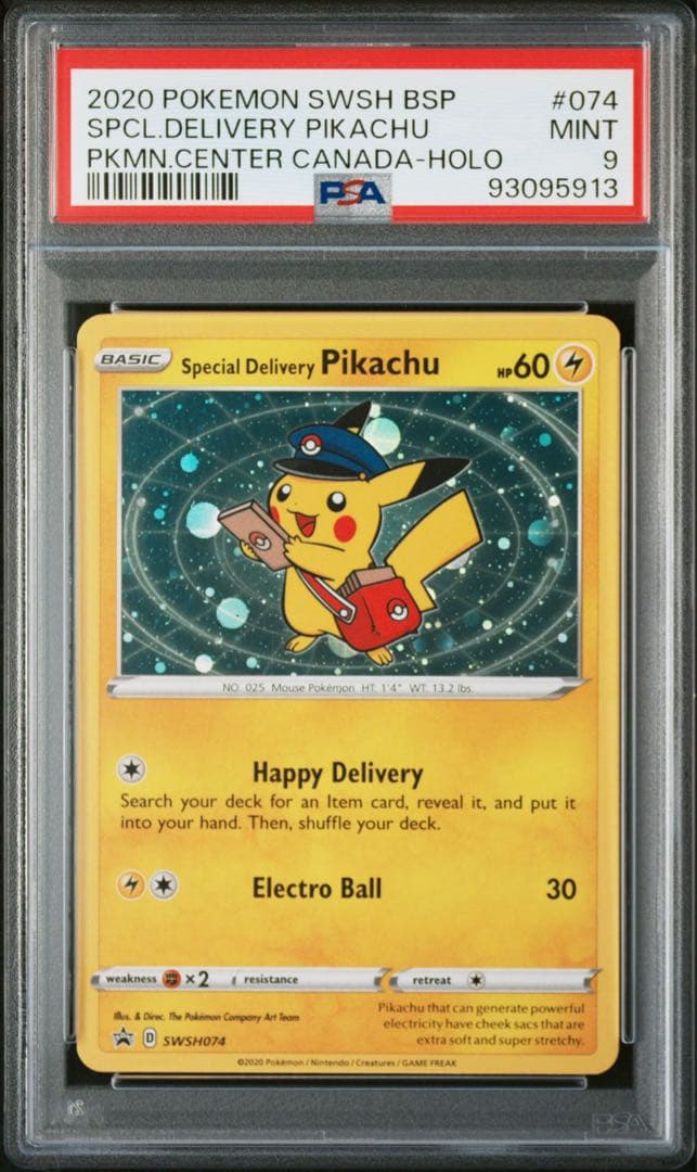 PSA9 スペシャルデリバリーピカチュウ　カナダ限定　プロモ　日本支社受付品