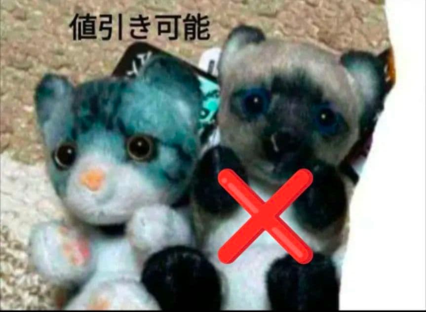 リアル猫 リアルアニマル猫つまんでマスコットBC 猫ぬいぐるみ　２個　セット