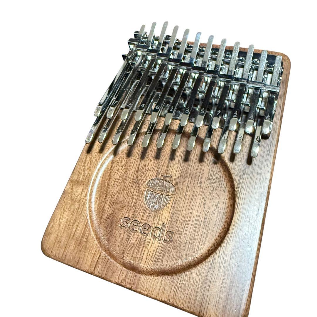 seedsカリンバ24キー親指ピアノ初心者セット2段式BlackWalnut