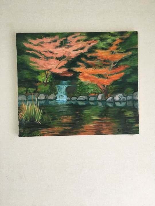 公園の油絵