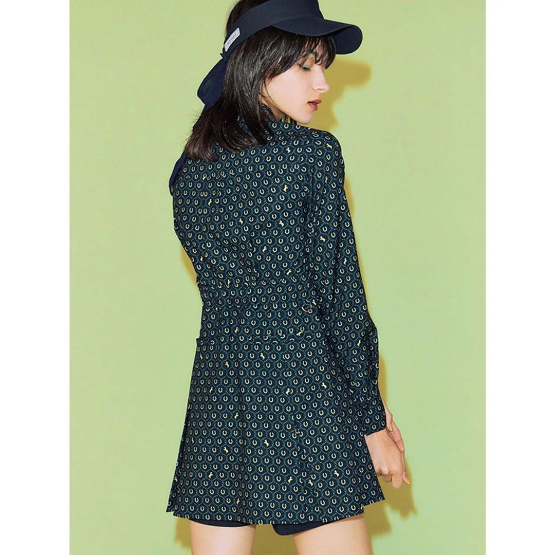 eimy golf ♡ Horseshoe print シャツワンピース