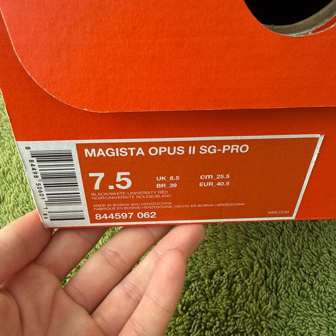 ナイキ マジスタ オーパス2 SG-PRO 25.5cm 新品 廃盤 赤黒