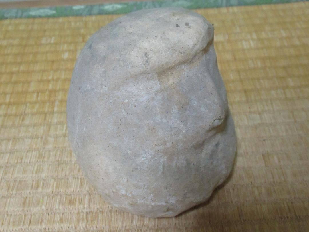 希少大正時代◆相州だるま 子だるま 張り子された状態 木製木型 高さ12.1cm