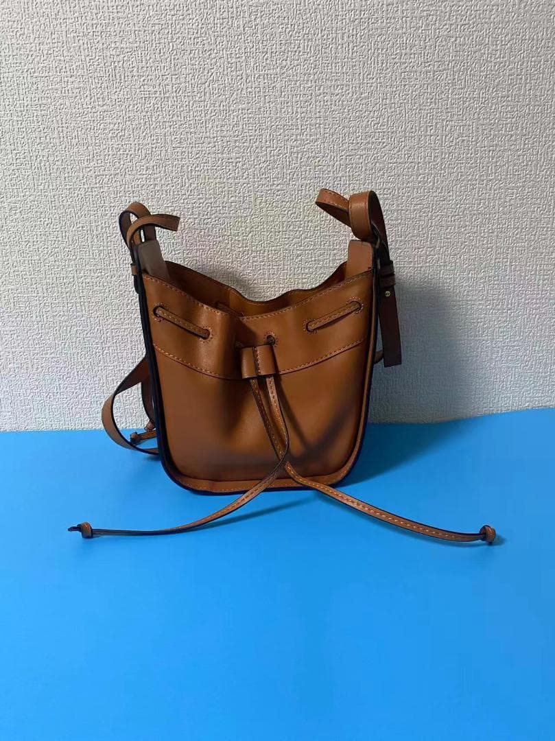 LOEWE ロエベ ハンモック ドローストリング ミニ バッグ ブラウン