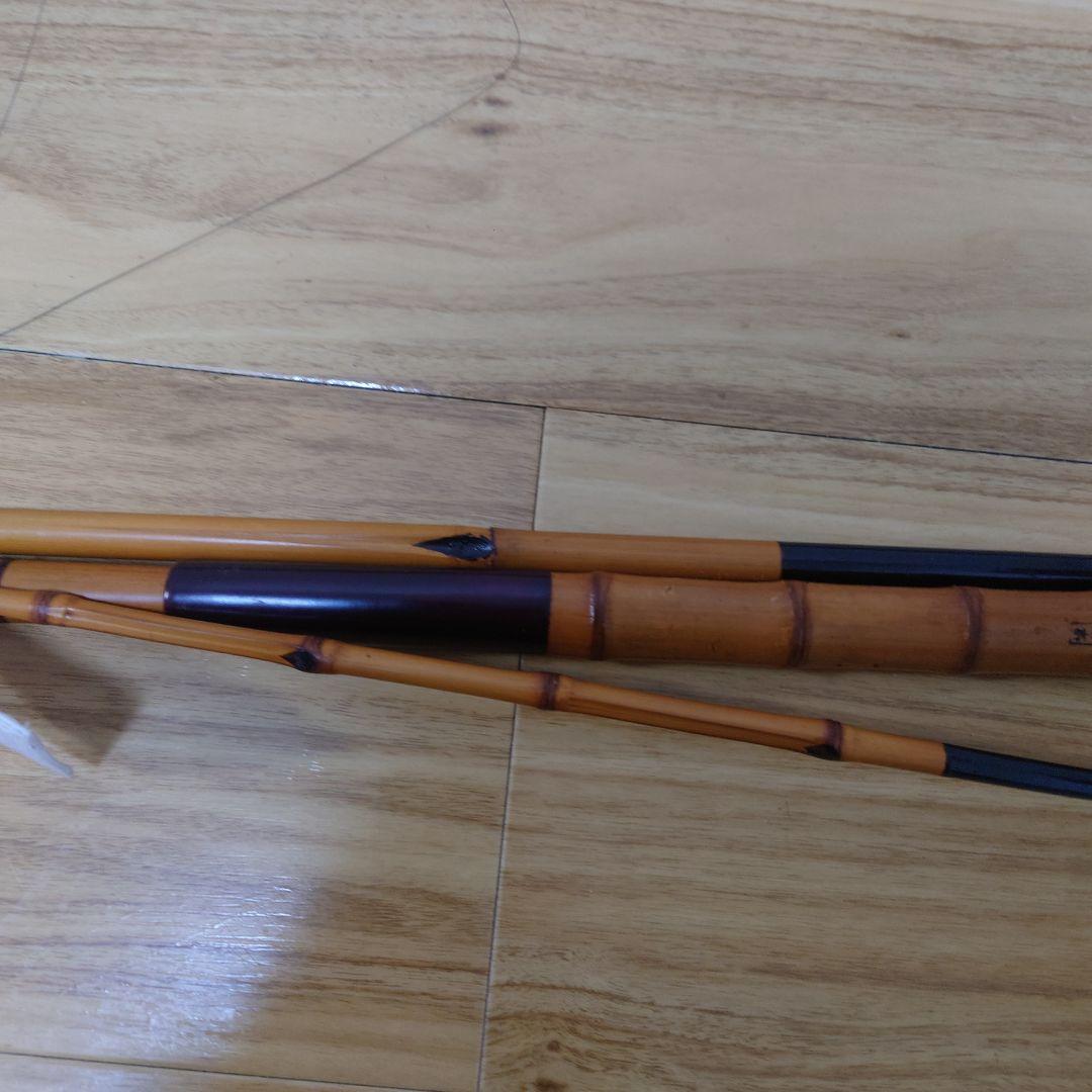竿心 作 竹製 和竿 並継 銘あり ヘラ竿／和竿 釣り竿 伝統工芸