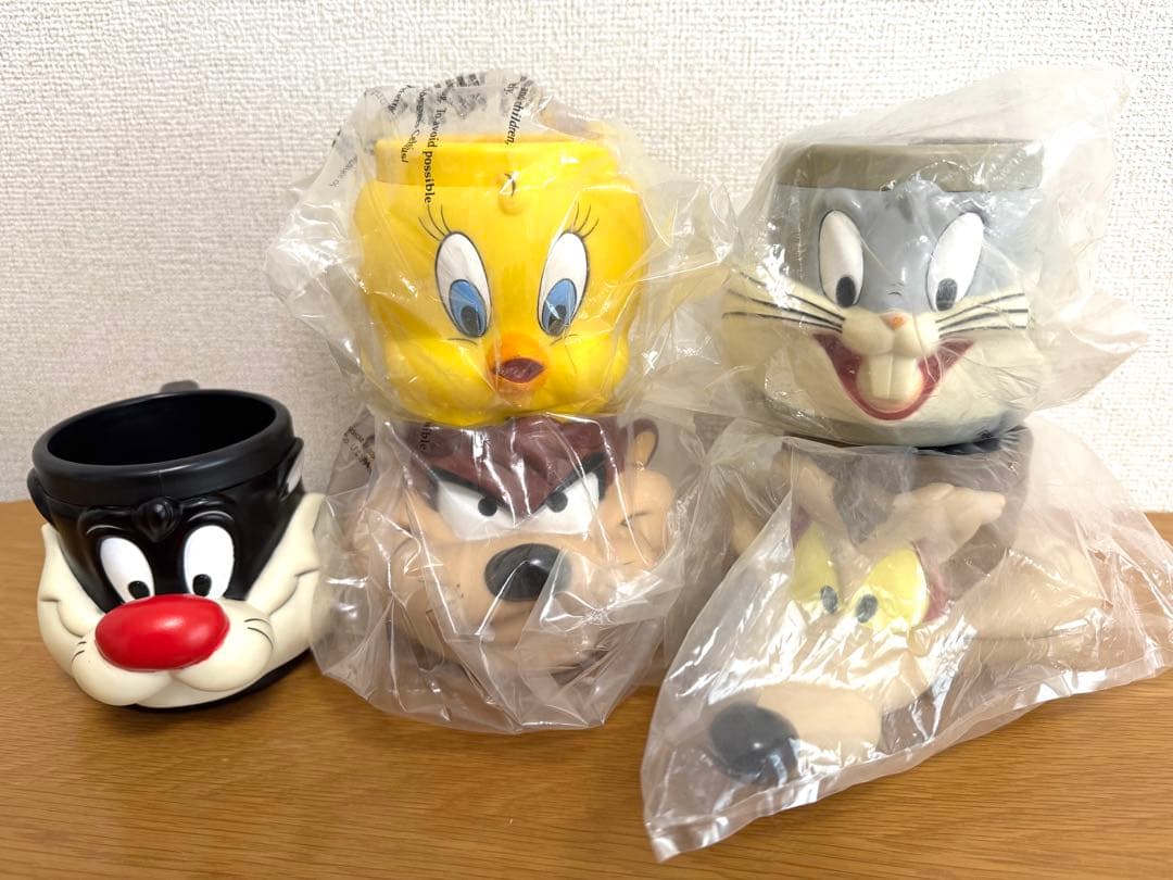 5個セット ルーニーテューンズ 3D フェイスマグ マグカップ ヴィンテージ