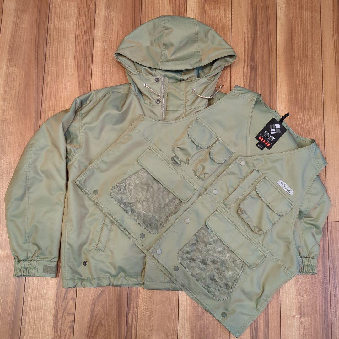 ビームス＋Columbia フィッシングジャケット 　XS カーキ