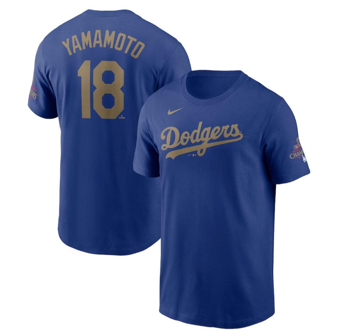 限定 山本由伸 Tシャツ サイズL ドジャース ゴールドコレクション 背番号18
