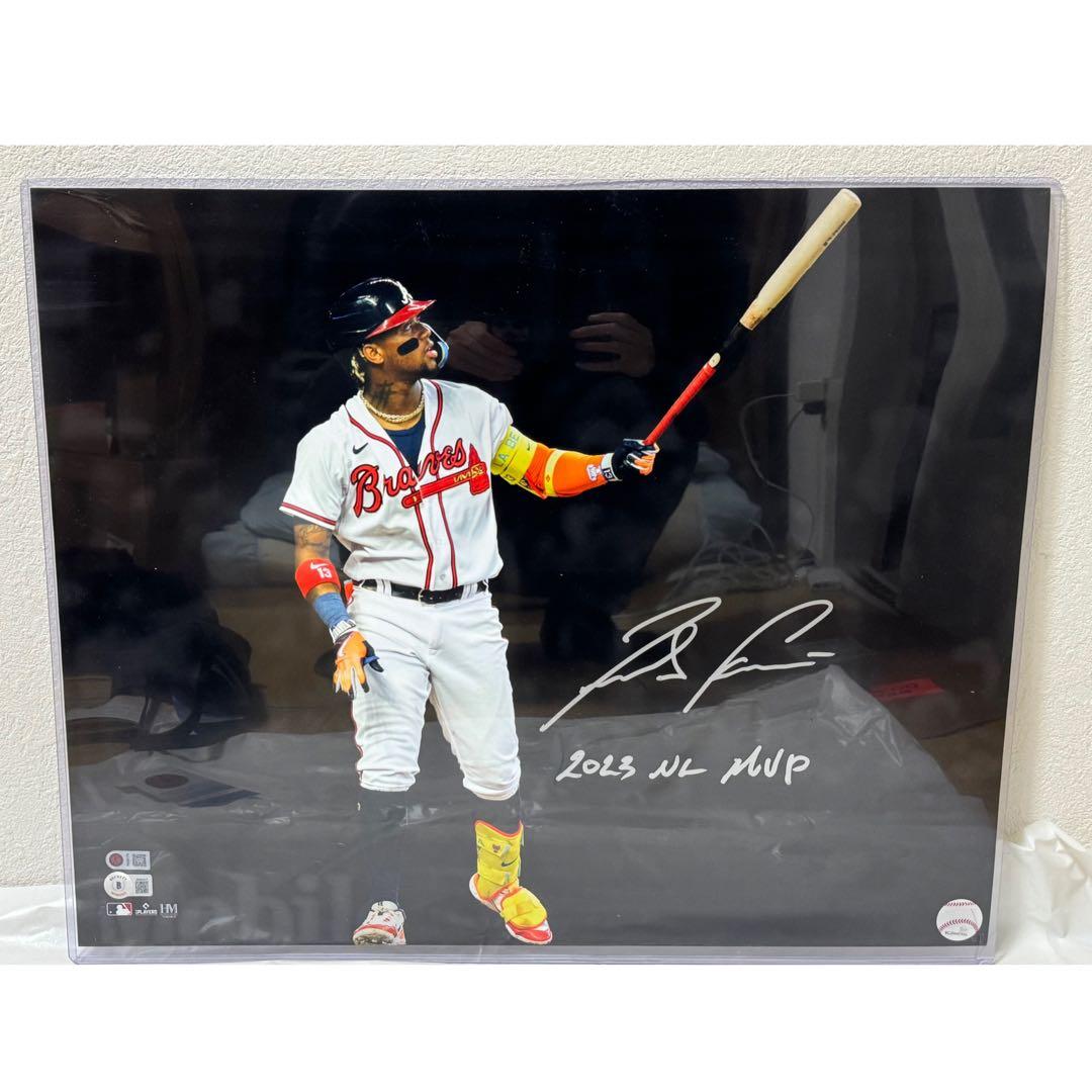 ブレーブス アクーニャJr 直筆サインフォト 2023 NL MVP 証明付