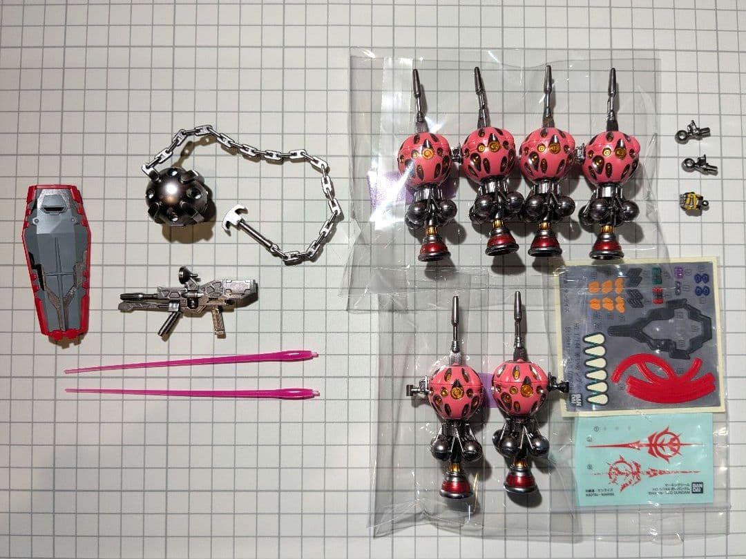 マ*海様 【塗装完成品】HG 赤いガンダム　ビット6個ver