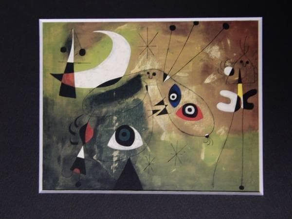 ジョアン・ミロ、ペインティング６、希少画集画、新品額装付