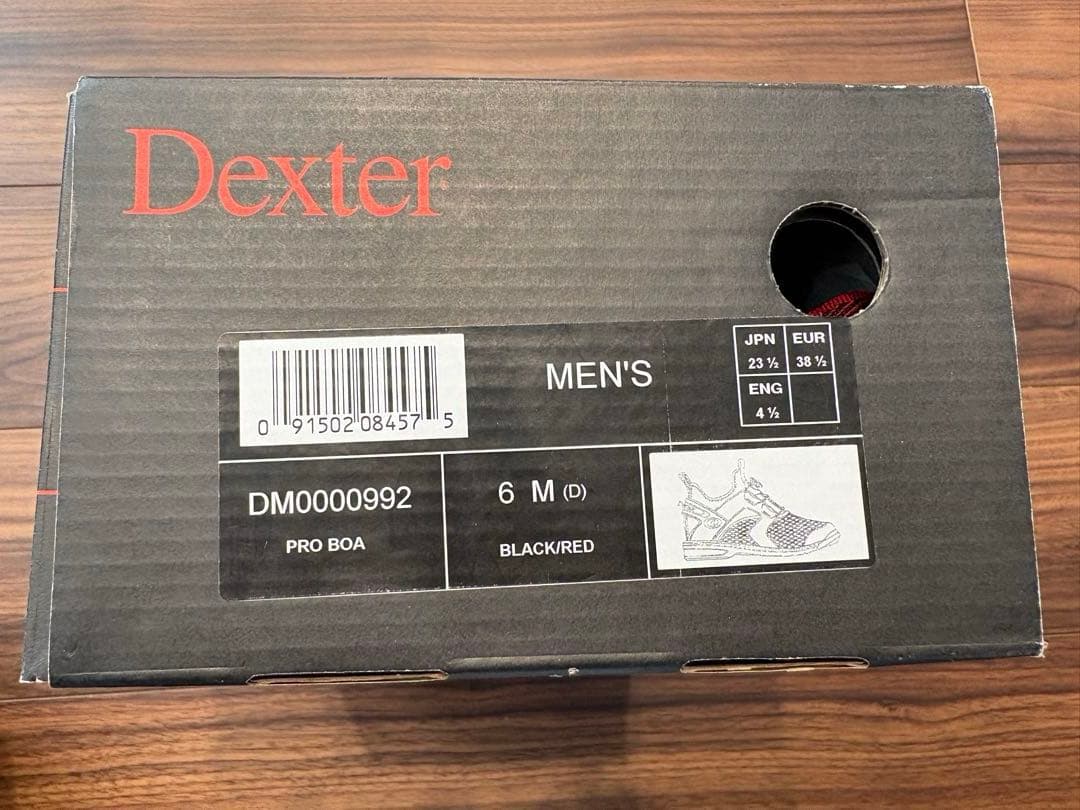 【新品未使用・箱有】Dexter メンズ ボーリングシューズ 黒 赤 23.5