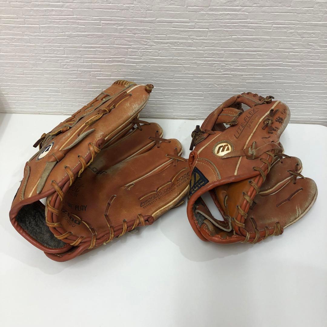 野球　軟式グローブ　ミズノセット売り