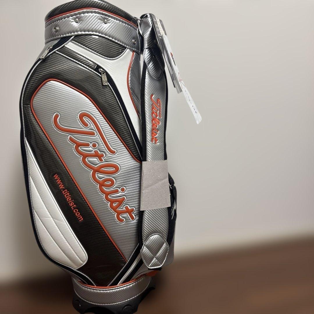 【週末セール】Titleist キャディバッグ ブラック/シルバー/オレンジ
