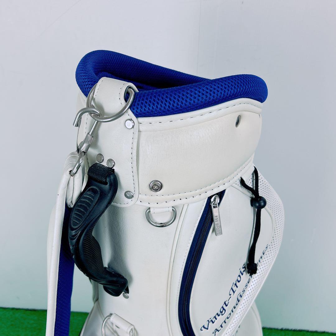 23区　SPORT　GOLF ゴルフ　スタンド式　キャディーバッグ　ホワイト　白