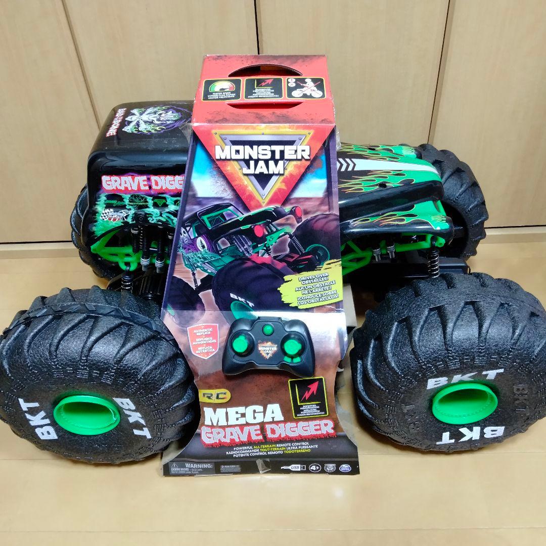 【巨大】モンスタージャム オフィシャル メガ グレイブ ディガー 全地形対応