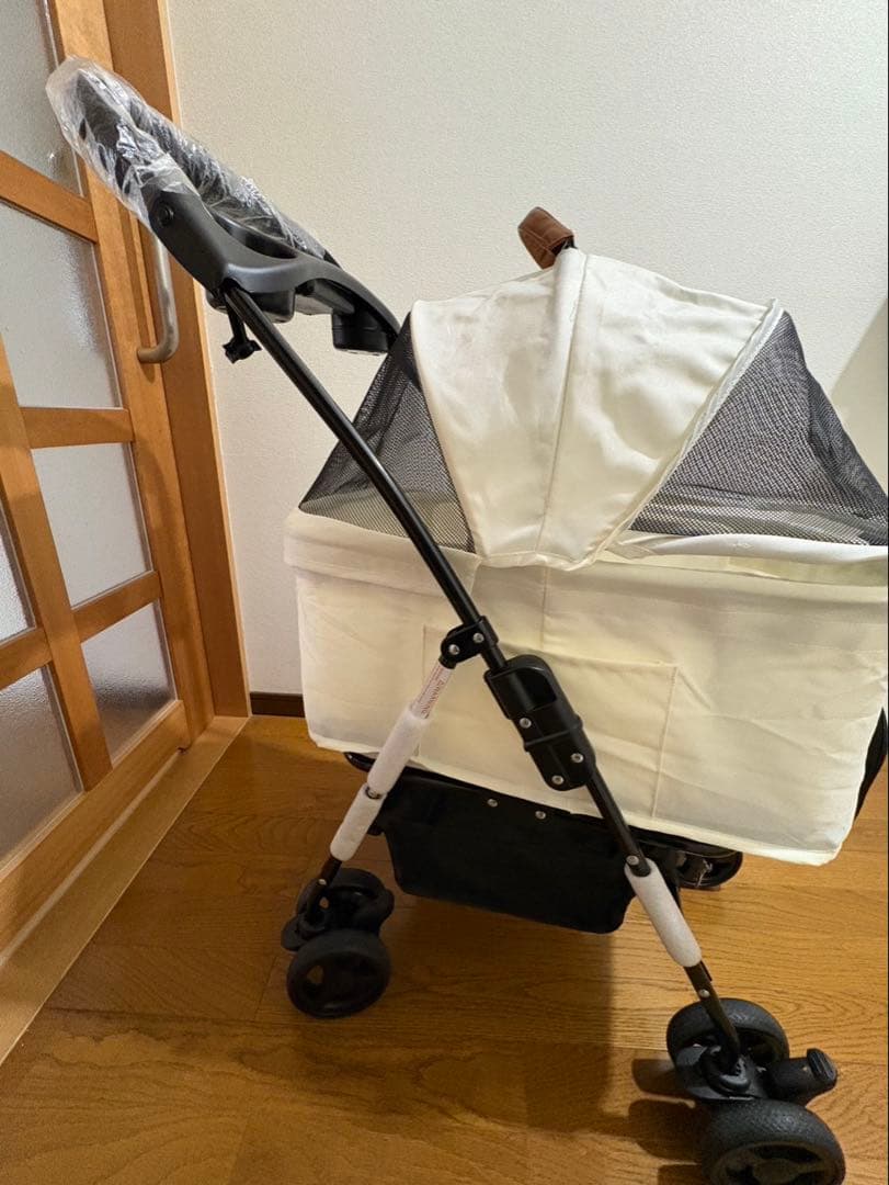 折りたたみ式ペットカート　アイボリー