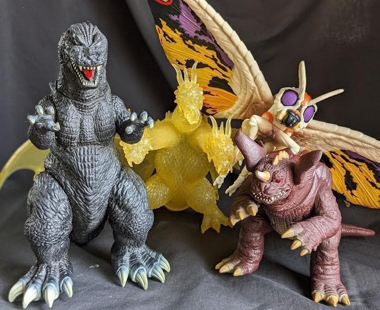 ＧＭＫ大怪獣総攻撃 ゴジラ＆モスラ＆バラゴン＆キングギドラクリア　４体セット