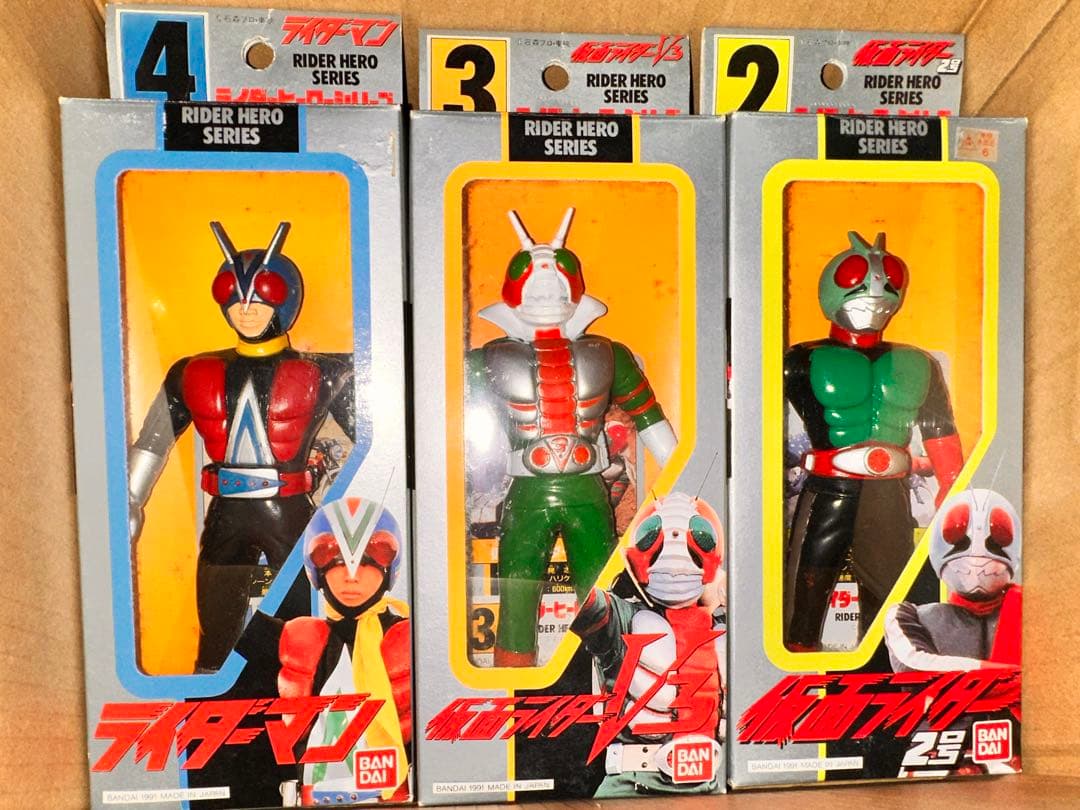 1991年製 ライダーヒーローシリーズ 2 3 4仮面ライダーV3 ライダーマン