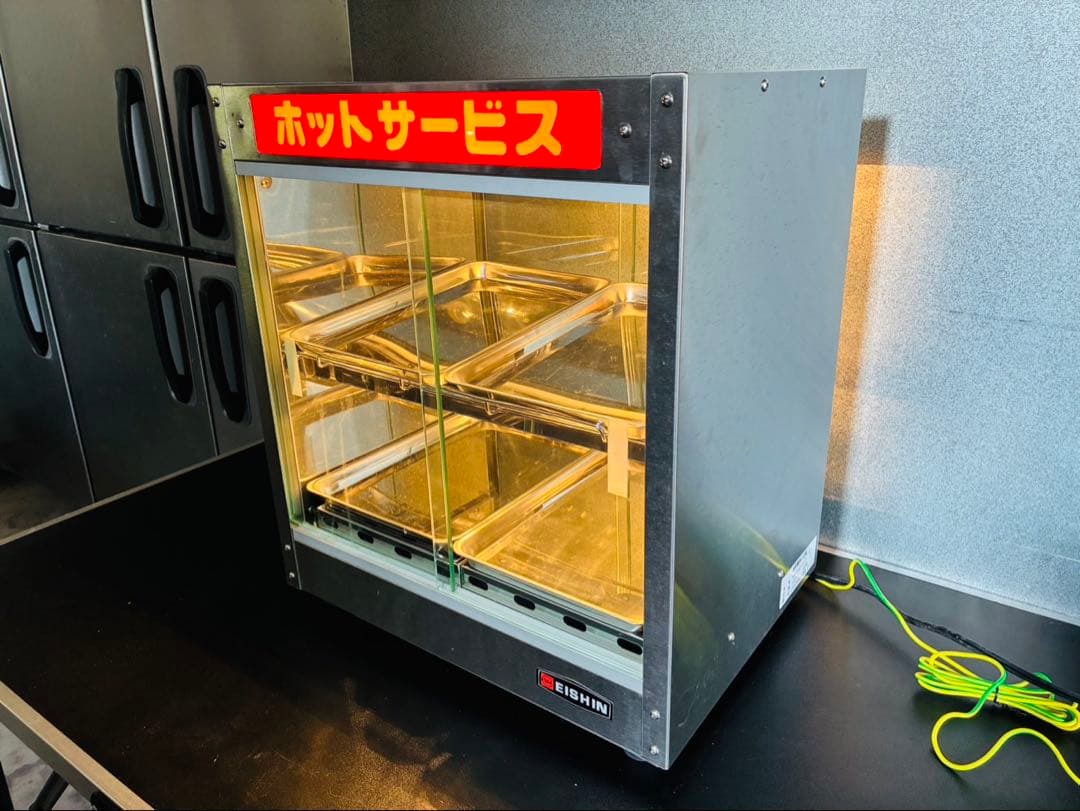 M24★エイシン★美品 業務用 中古品 両面扉 対面式 ホットショーケース