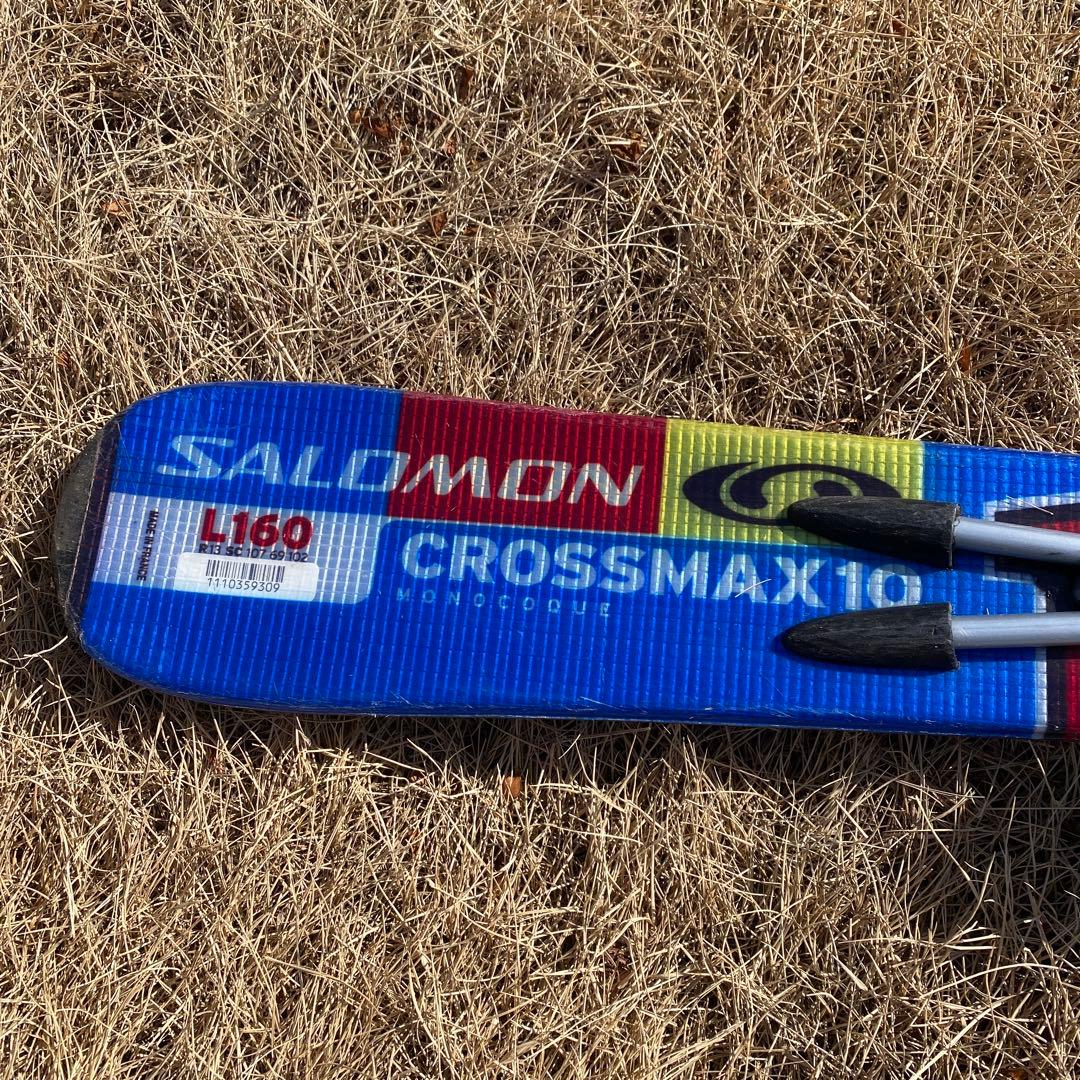 SALOMON CROSSMAX10 L160 スキー板 赤/青/白