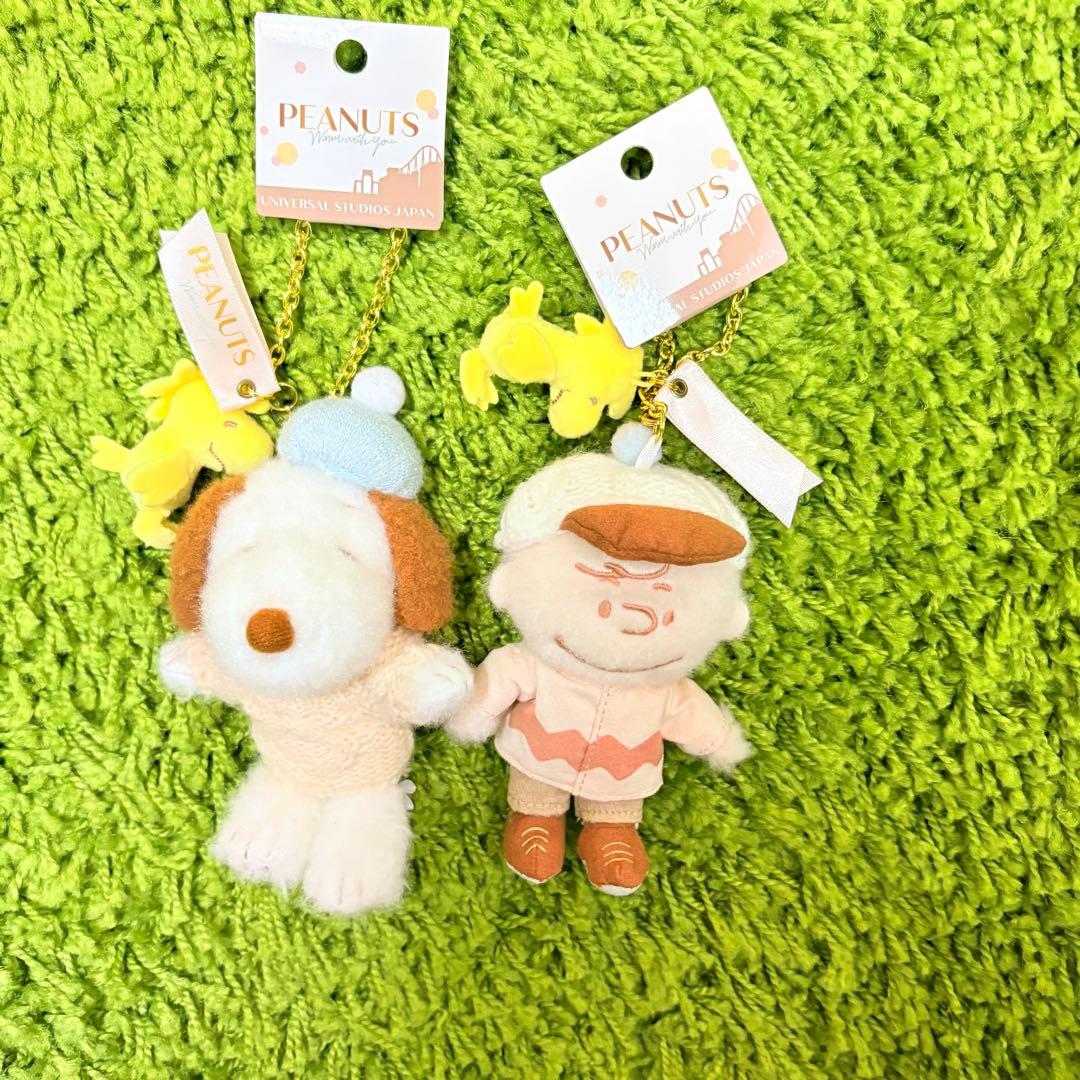ユニバ　スヌーピー　チャーリーブラウン　ぬいぐるみキーチェーン