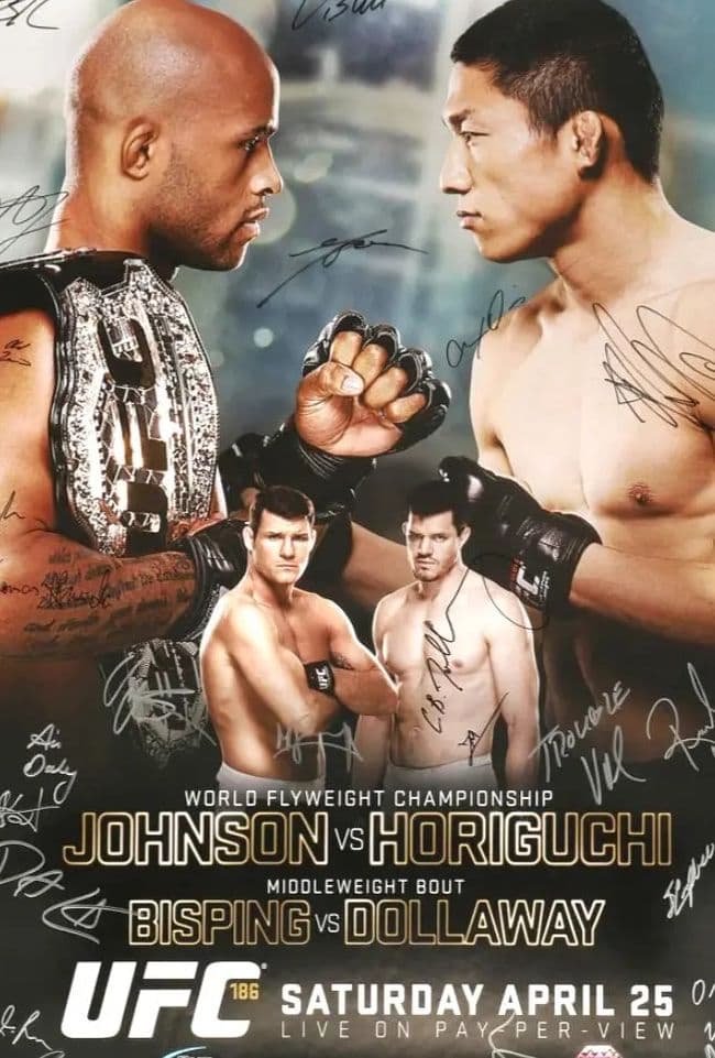 UFC186 全選手サイン入り ポスター 125枚限定 堀口恭司 RIZIN