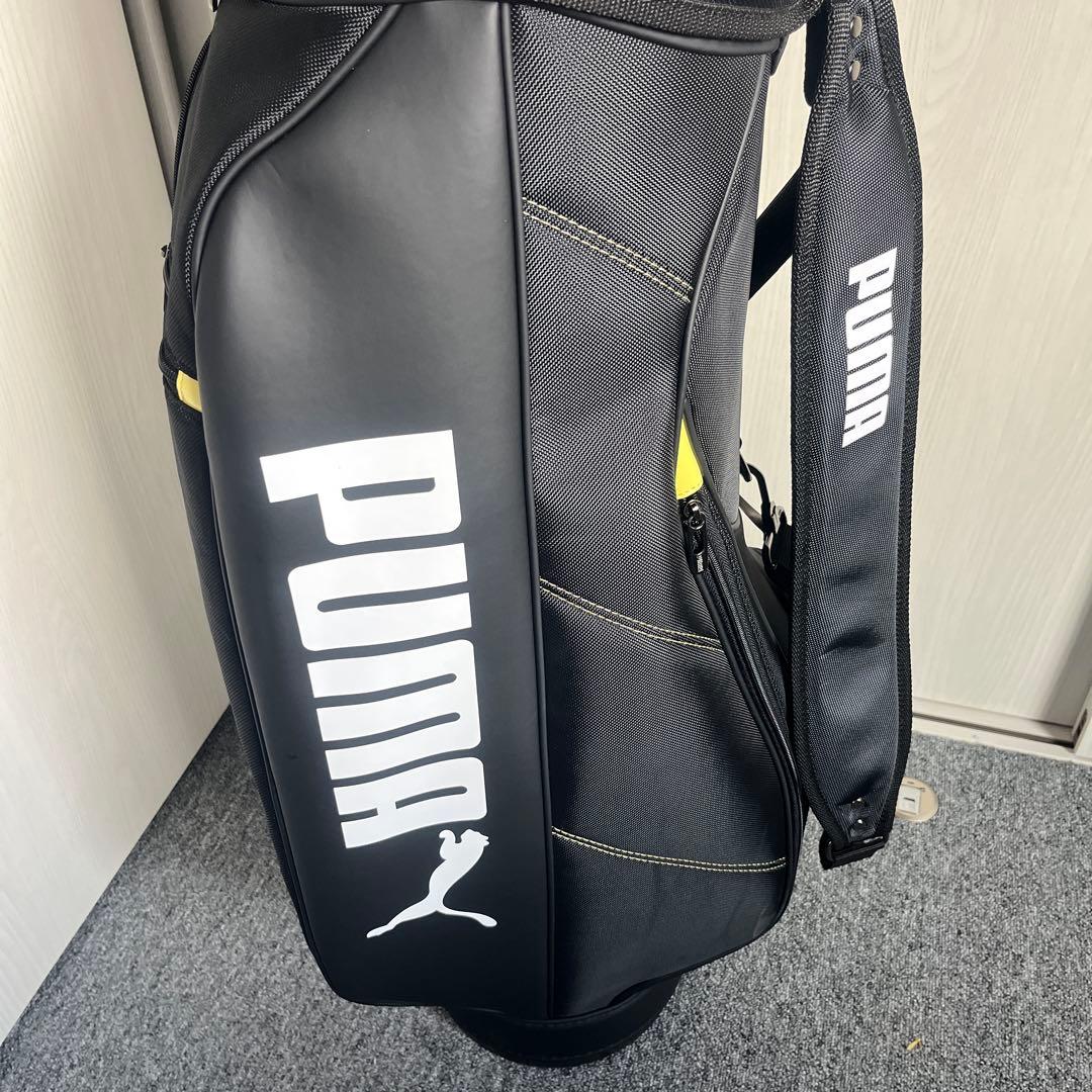 PUMA 黒 キャディバッグ 多機能ポケット付き