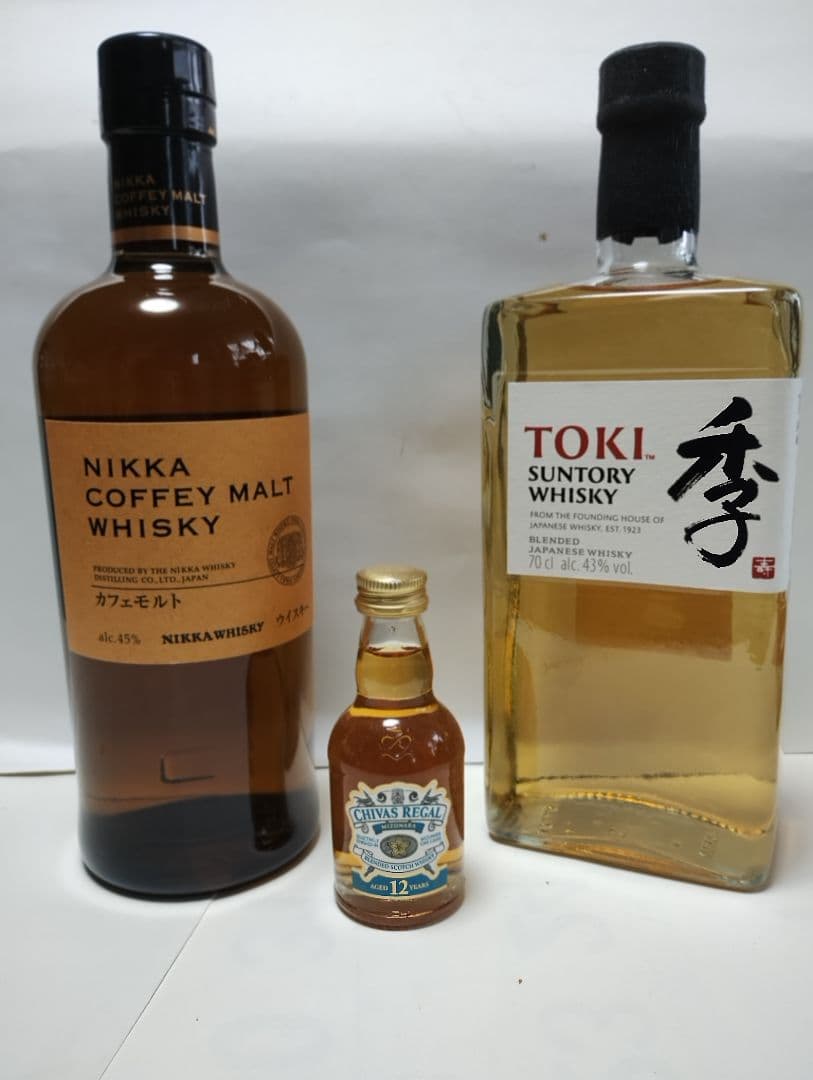 カフェモルト(ニッカ)・季(サントリー)・シーバスリーガル　ミズナラ 3本セット