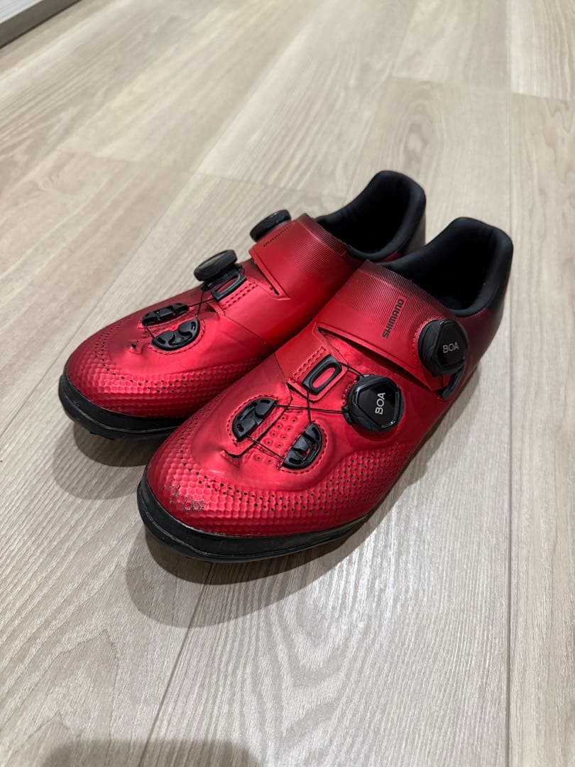 SHIMANO ビンディングシューズ　レッド