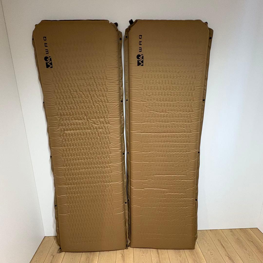 WAQ マット 8cm 厚手 2枚セット インフレータブル キャンプ 車中泊用