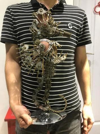 ビルディングブロック スチームパンク タツノオトシゴ 金属模型プラモデル