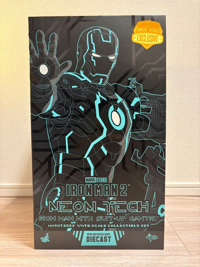 【DIECAST】アイアンマン・マーク4限定ネオンテック版パワードスーツ装着機付