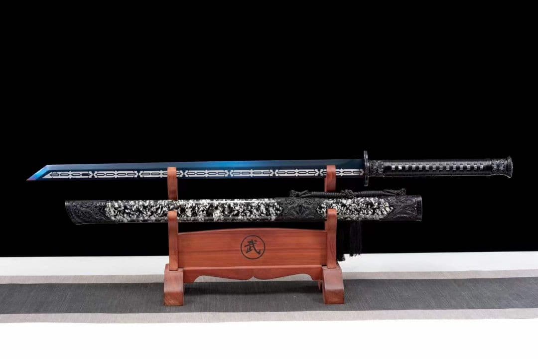 【黒金古刀―嵐の怒り】古兵器 武具　刀装具　日本刀　模造刀 居合刀 長尺