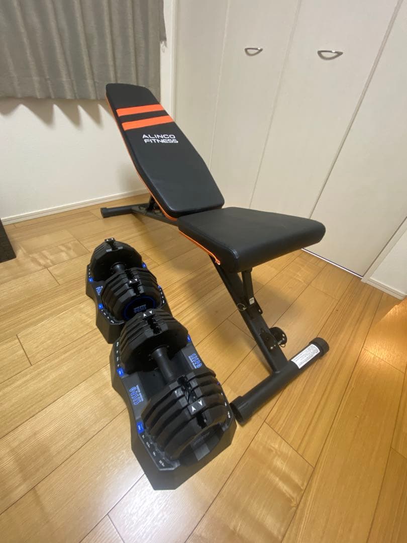 引き取り限定　可変式ダンベル ベンチへセット4.5kg-22.5kg