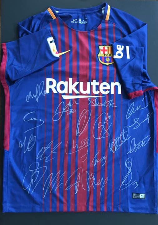 F.C.バルセロナ 2017-2018 最強メンバー サイン入ユニフォーム