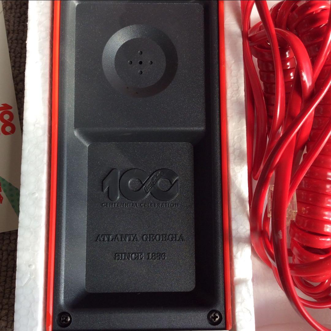 デッドストック コカコーラ100周年記念 缶型電話機 非売品 箱付 完品 未使用